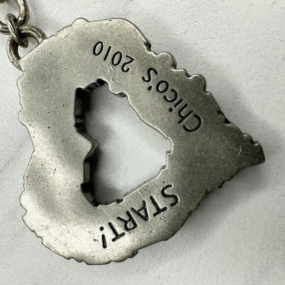 Chico's 2010 Rhinestone Heart Silver Tone Clasp On Charm ✨ - Picture 7 of 8